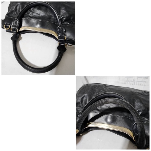 Authentic Burberry Leather Metal Tote Bag Black - Picture 7 of 13